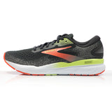 Brooks Ghost 16 GTX Men's Running Shoe - Black/Mandarin Red/Green