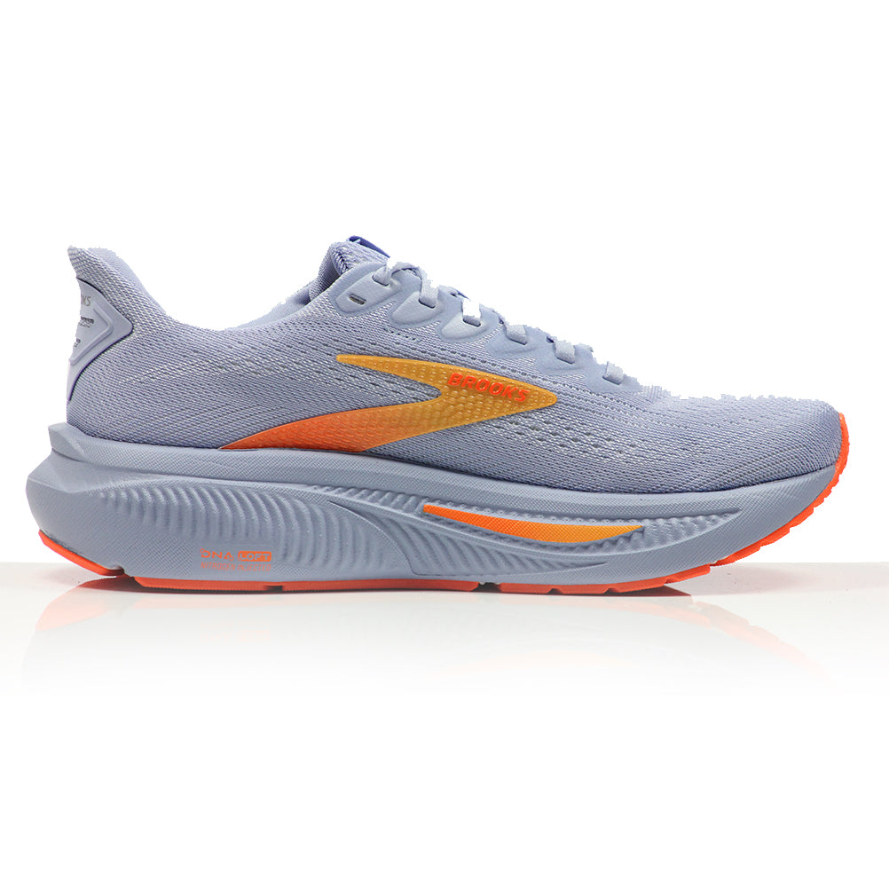 Brooks Ghost 17 Women's Running Shoe - Blue Heron/White/Orange