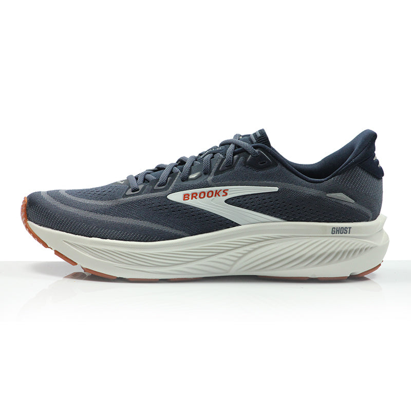 Brooks Ghost 18 Men's Running Shoe - Navy Blazer/Red Earth/Blue
