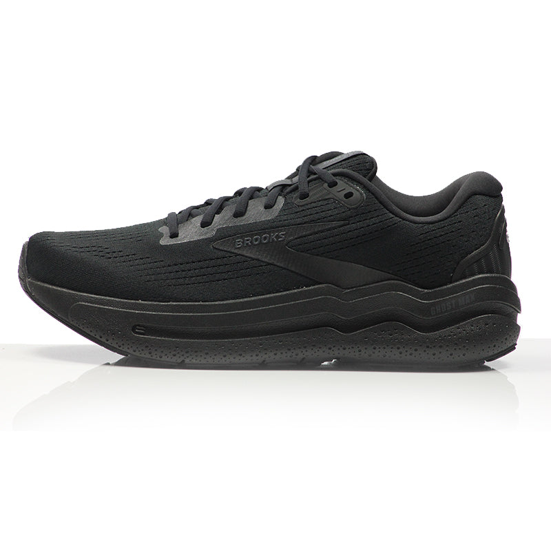 Brooks Ghost Max Men's 2E Wide Fit Running Shoe - Black/Black/Ebony