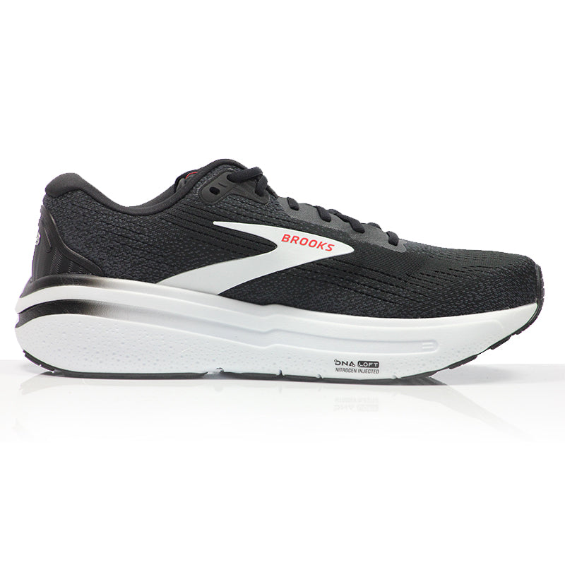 Brooks Ghost Max 2 Men's Running Shoe - Black/White/Fiery Red