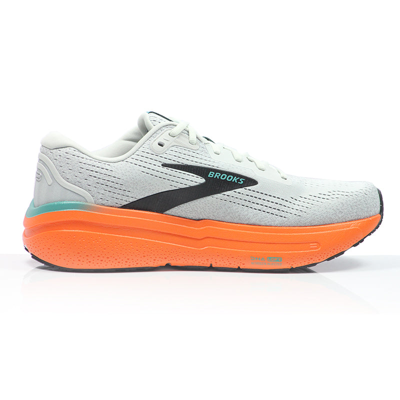 Brooks Ghost Max 2 Men's Running Shoe - Oyster Mushroom/Orange/Teal