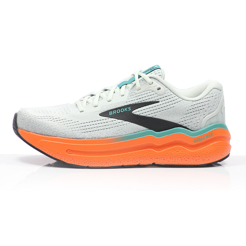 Brooks Ghost Max 2 Men's Running Shoe - Oyster Mushroom/Orange/Teal