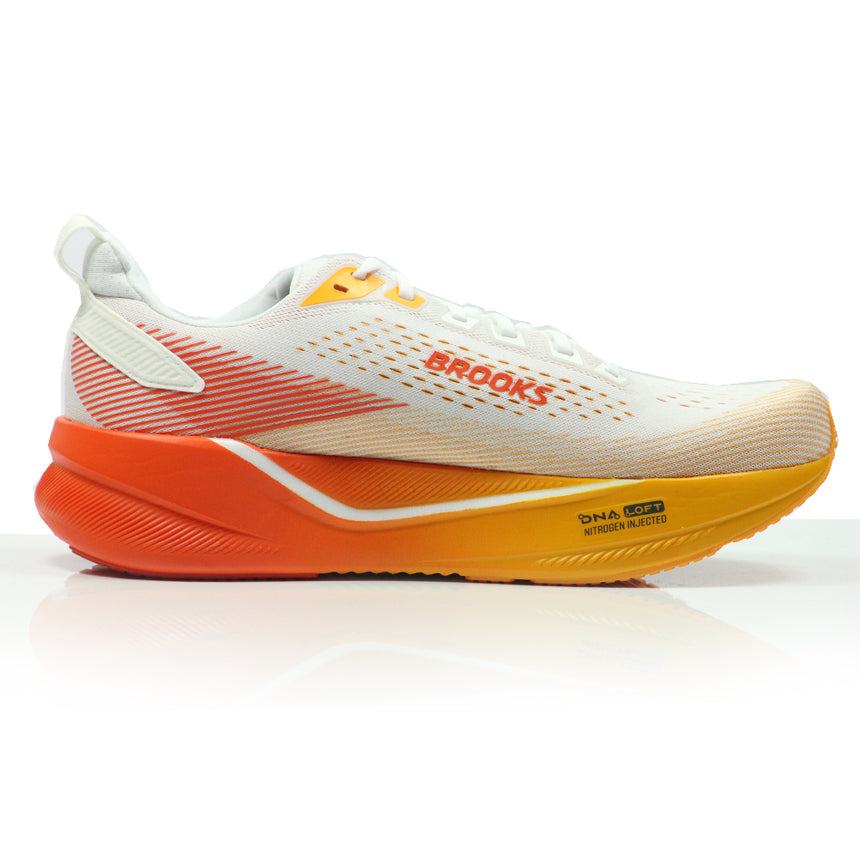 Brooks Ghost Max 4 Men's Running Shoe - White/Orange/Red