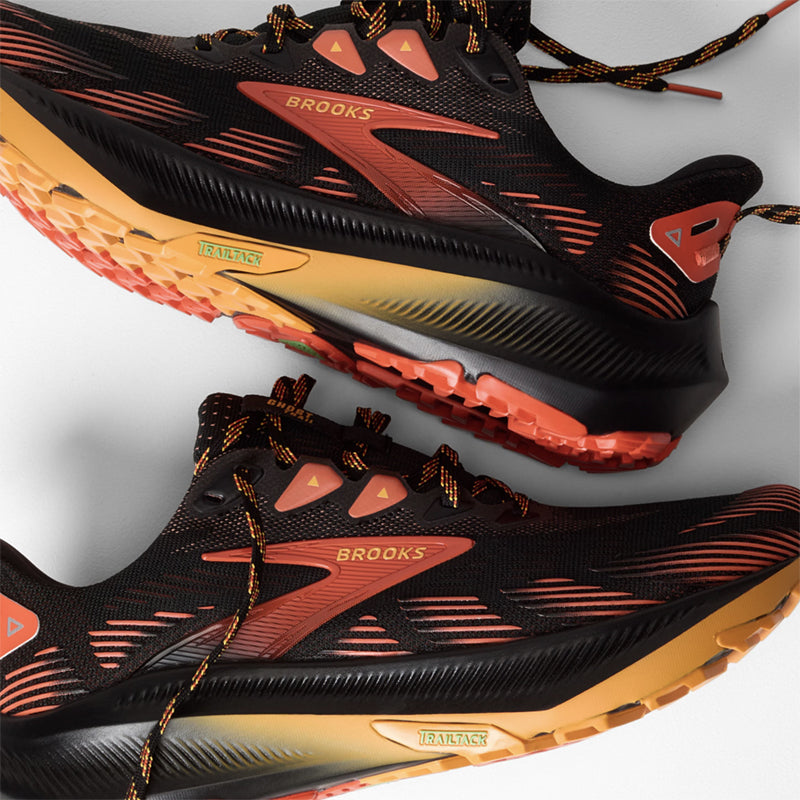 Brooks Ghost Trail Men's Trail Shoe - Black/Red/Orange