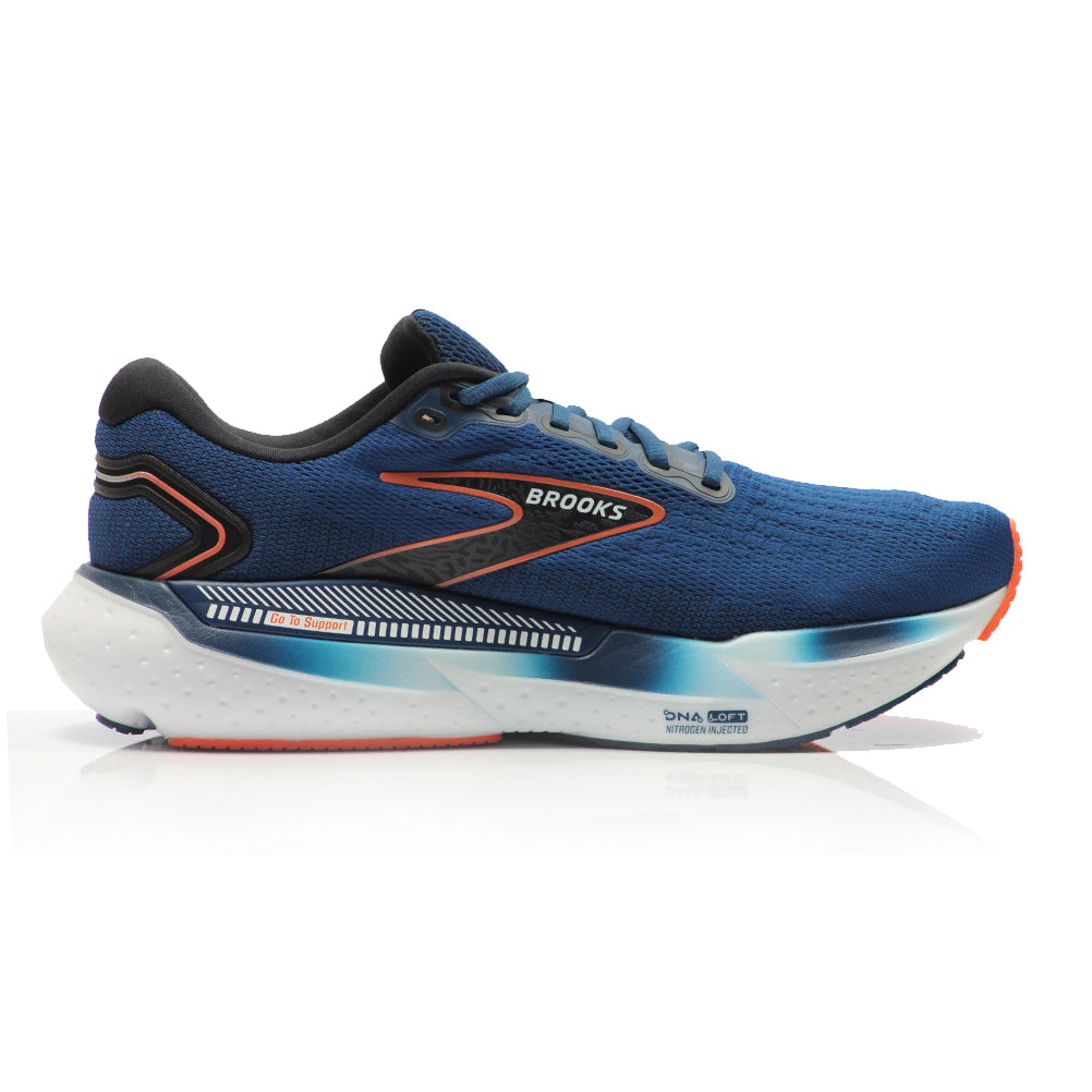 Brooks Glycerin GTS 21 Men's Running Shoe - Blue Opal/Black/Nasturtium