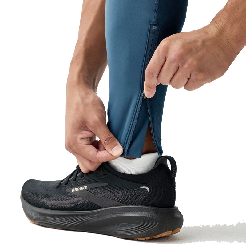 Brooks Thermal Reflective Men's Running Tight - Indigo/Reflective