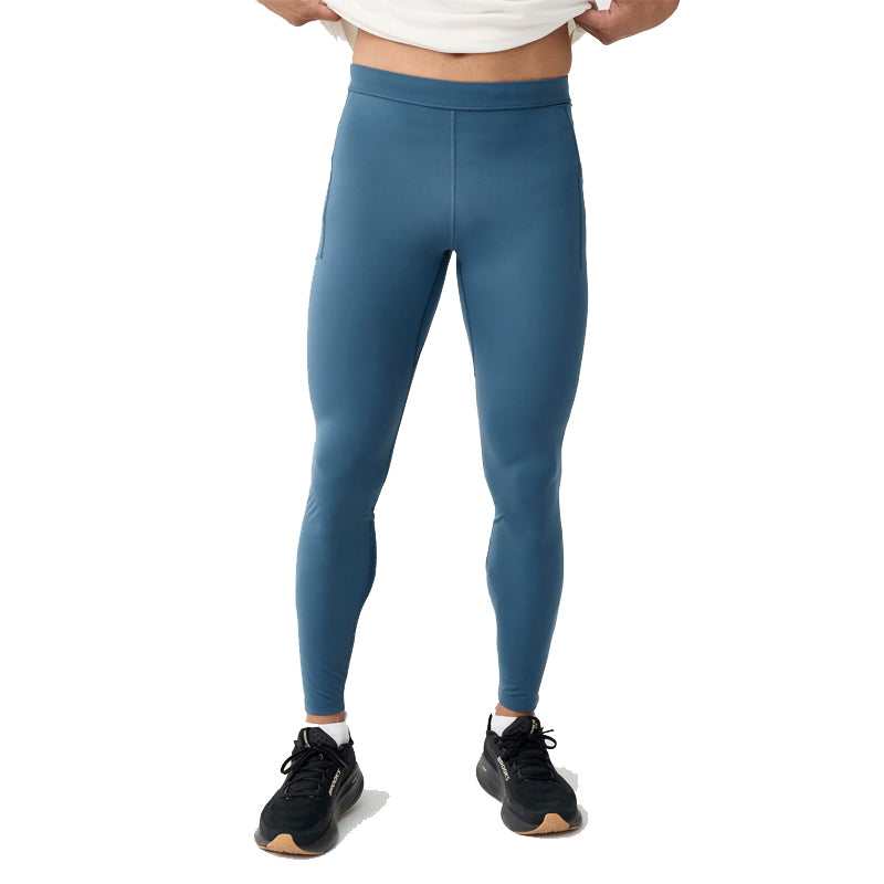 Brooks Thermal Reflective Men's Running Tight - Indigo/Reflective