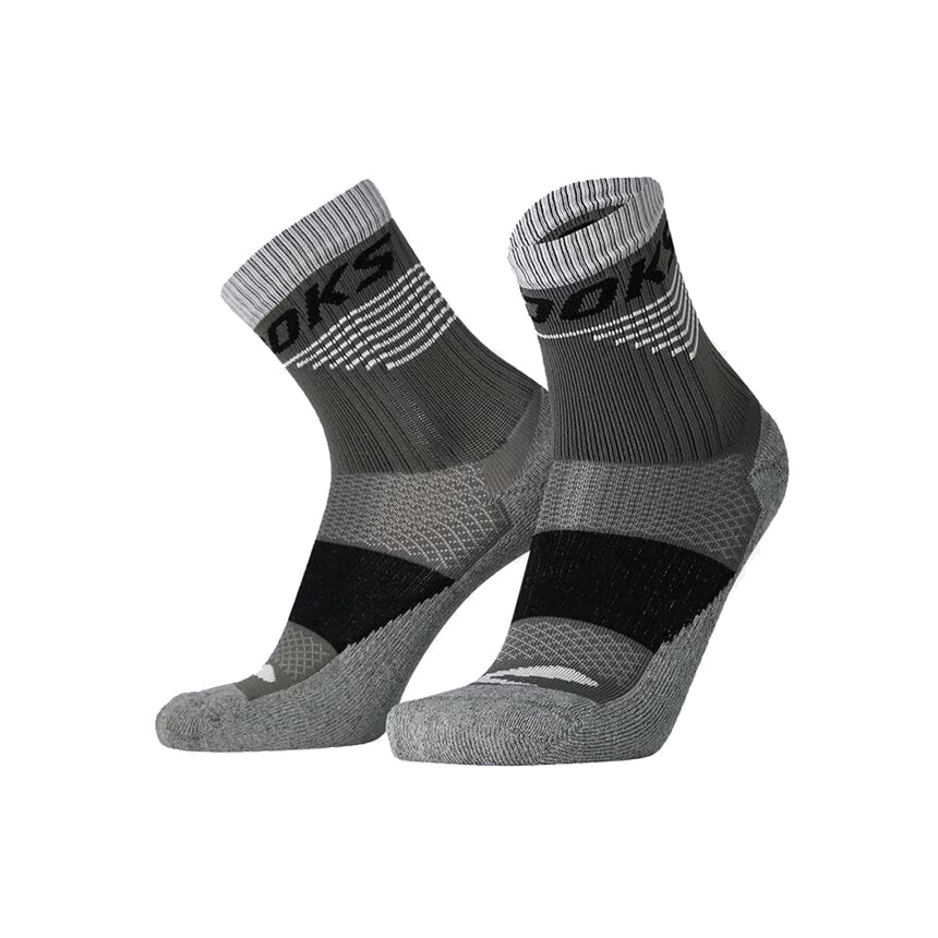 Brooks High Point Crew Running Sock - Asphalt/Black