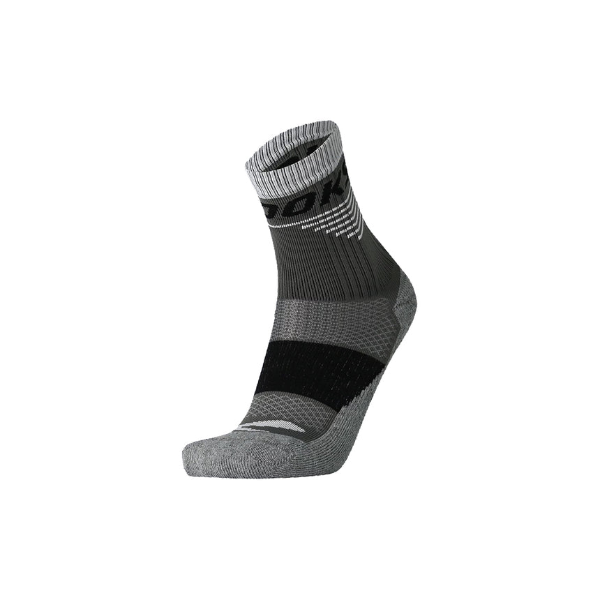 Brooks High Point Crew Running Sock - Asphalt/Black