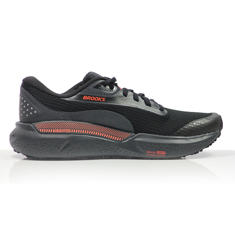 Brooks Adrenaline GTS 24 Weatherised Women's Running Shoe - Black/Ebony/Hot Coral