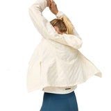 Brooks Canopy Reflective Women's Running Jacket - Reflective Wordmark Bone