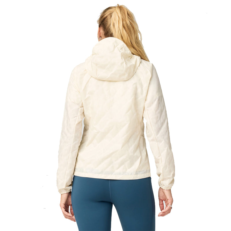 Brooks Canopy Reflective Women's Running Jacket - Reflective Wordmark Bone