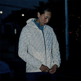 Brooks Canopy Reflective Women's Running Jacket - Reflective Wordmark Bone