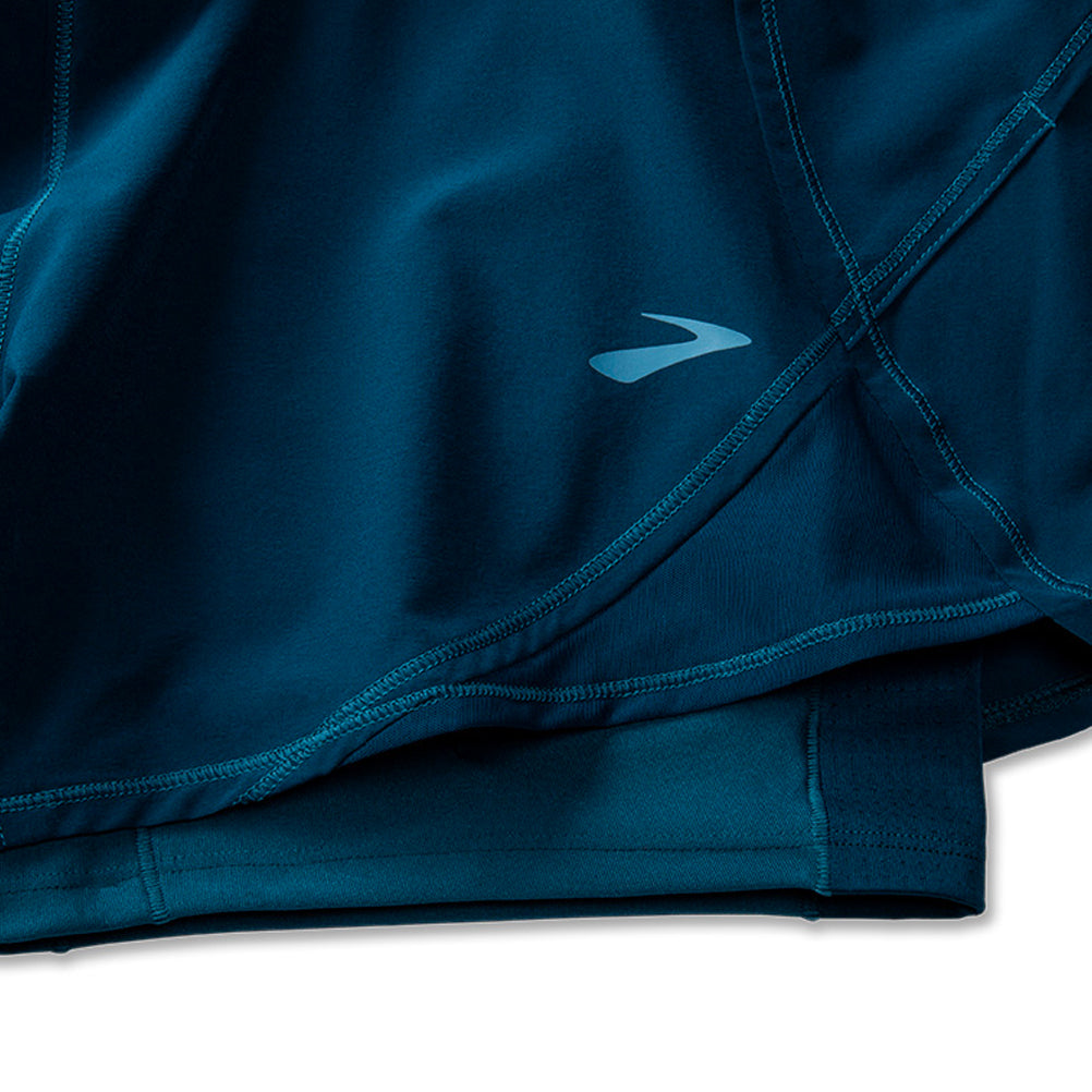 Brooks Chaser 5inch 2in1 Women's Running Short - Ocean Drive