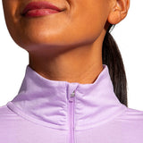 Brooks Dash Half Zip 2.0 Women's Running Top - Htr Purple