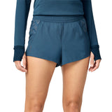 Brooks Dash Reflective Women's Running Short - Reflective Wordmark Indigo