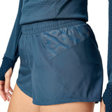 Brooks Dash Reflective Women's Running Short - Reflective Wordmark Indigo