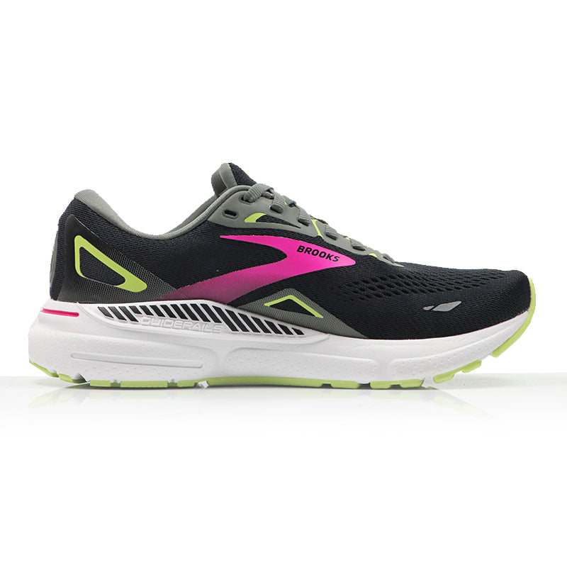 Brooks Adrenaline GTS 23 Women's Wide Fit Running Shoe - Black/Gunmetal/Sharp Green
