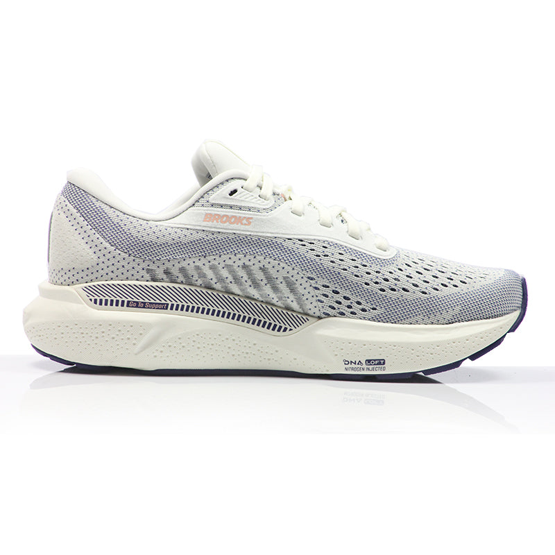 Brooks Adrenaline GTS 24 Women's Wide Fit Running Shoe - Grey/Blue Ribbon/Peach