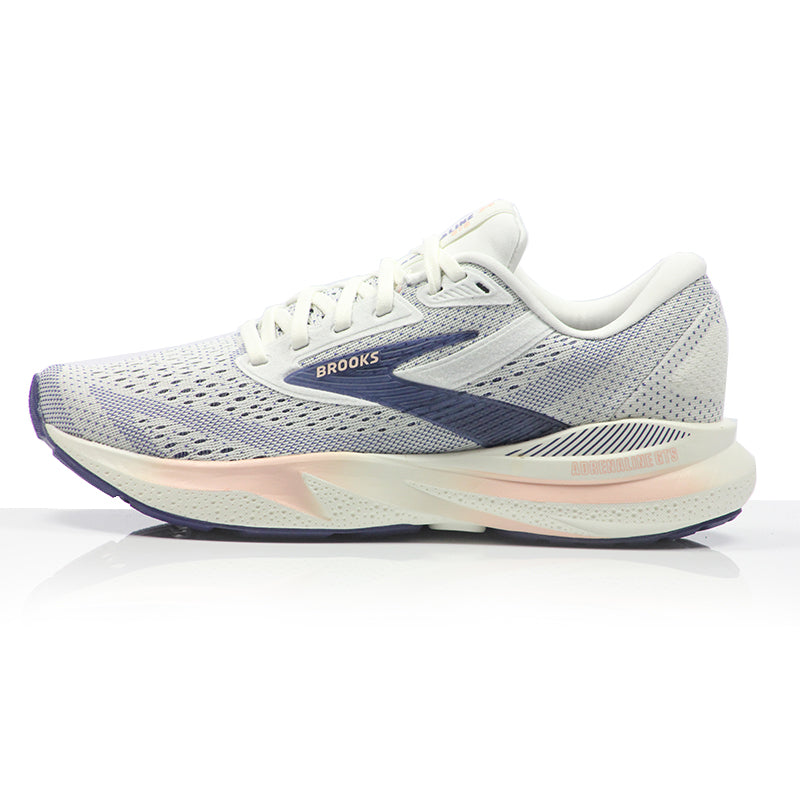 Brooks Adrenaline GTS 24 Women's Wide Fit Running Shoe - Grey/Blue Ribbon/Peach