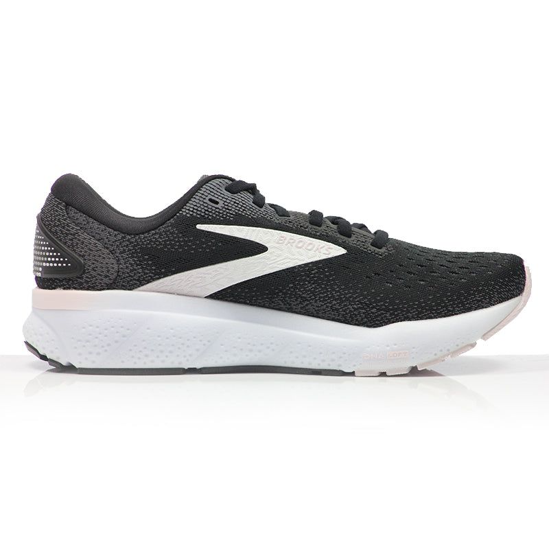 Brooks Ghost 16 Women's Running Shoe - Black/White/Orchid Ice