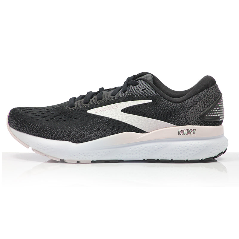 Brooks Ghost 16 Women's Running Shoe - Black/White/Orchid Ice