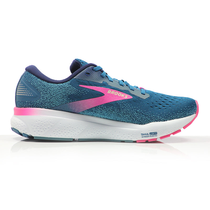 Brooks Ghost 16 GTX Women's Running Shoe - Moroccan Blue/Pink/Yellow