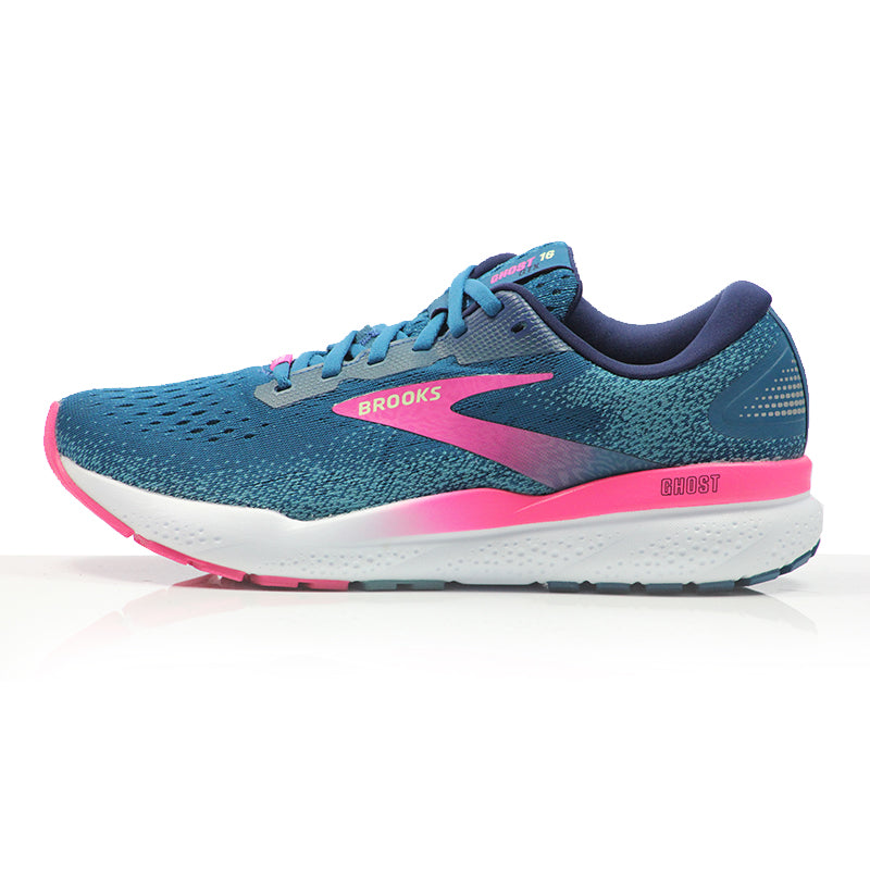 Brooks Ghost 16 GTX Women's Running Shoe - Moroccan Blue/Pink/Yellow