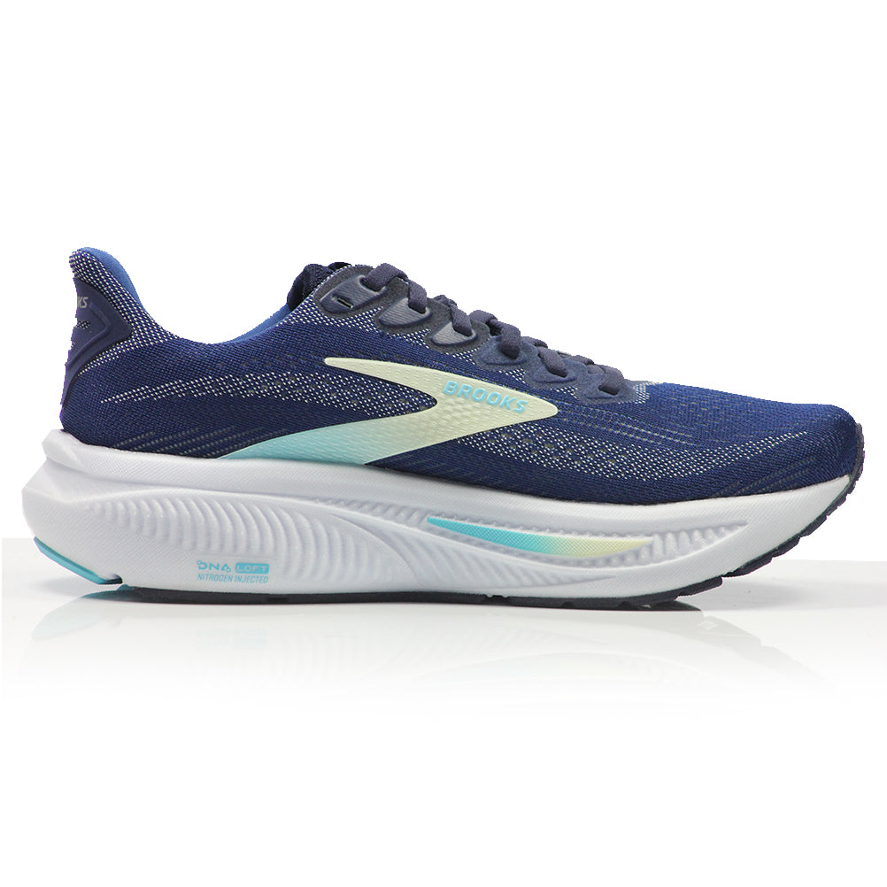 Brooks Ghost 17 Women's Running Shoe - Navy/Green/Turquoise