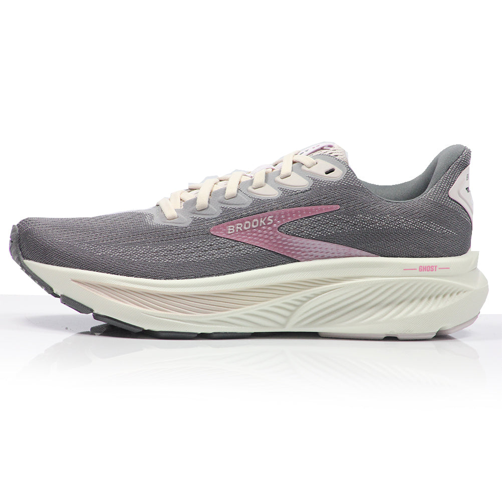Brooks Ghost 17 Women's Running Shoe - Poppy Seed/Pink/Bluewash