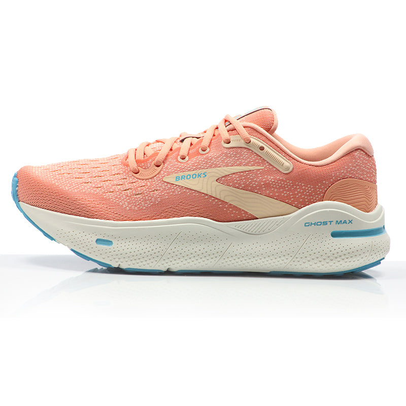 Brooks Ghost Max Women's Running Shoe - Papaya/Apricot/Blue