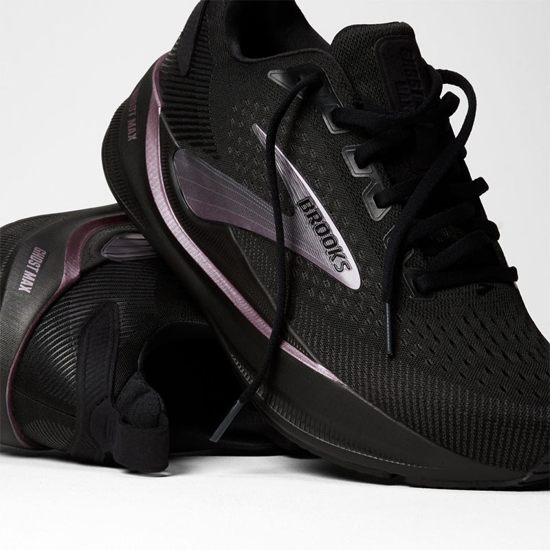 Brooks Ghost Max 4 Women's Running Shoe - Black/Black/Rose Gold