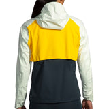 Brooks High Point Waterproof Women's Running Jacket - Lemon/Ecru/Glacier Green