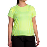 Brooks Sprint Free 2.0 Short Sleeve Women's Running Tee - Lt Lime/Interval Gradient