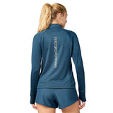 Brooks Run Thermal Reflective Half Zip Women's Running Top - Indigo/Reflective