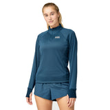 Brooks Run Thermal Reflective Half Zip Women's Running Top - Indigo/Reflective