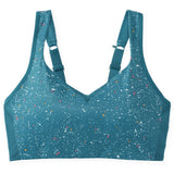 Brooks Drive Convertible Run Sports Bra - Lagoon/Speckle Print
