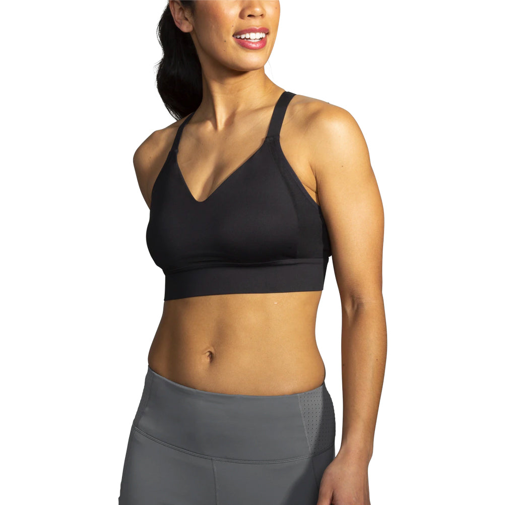 Brooks Drive Interlace Run Sports Bra - Black