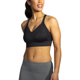 Brooks Drive Interlace Run Sports Bra - Black