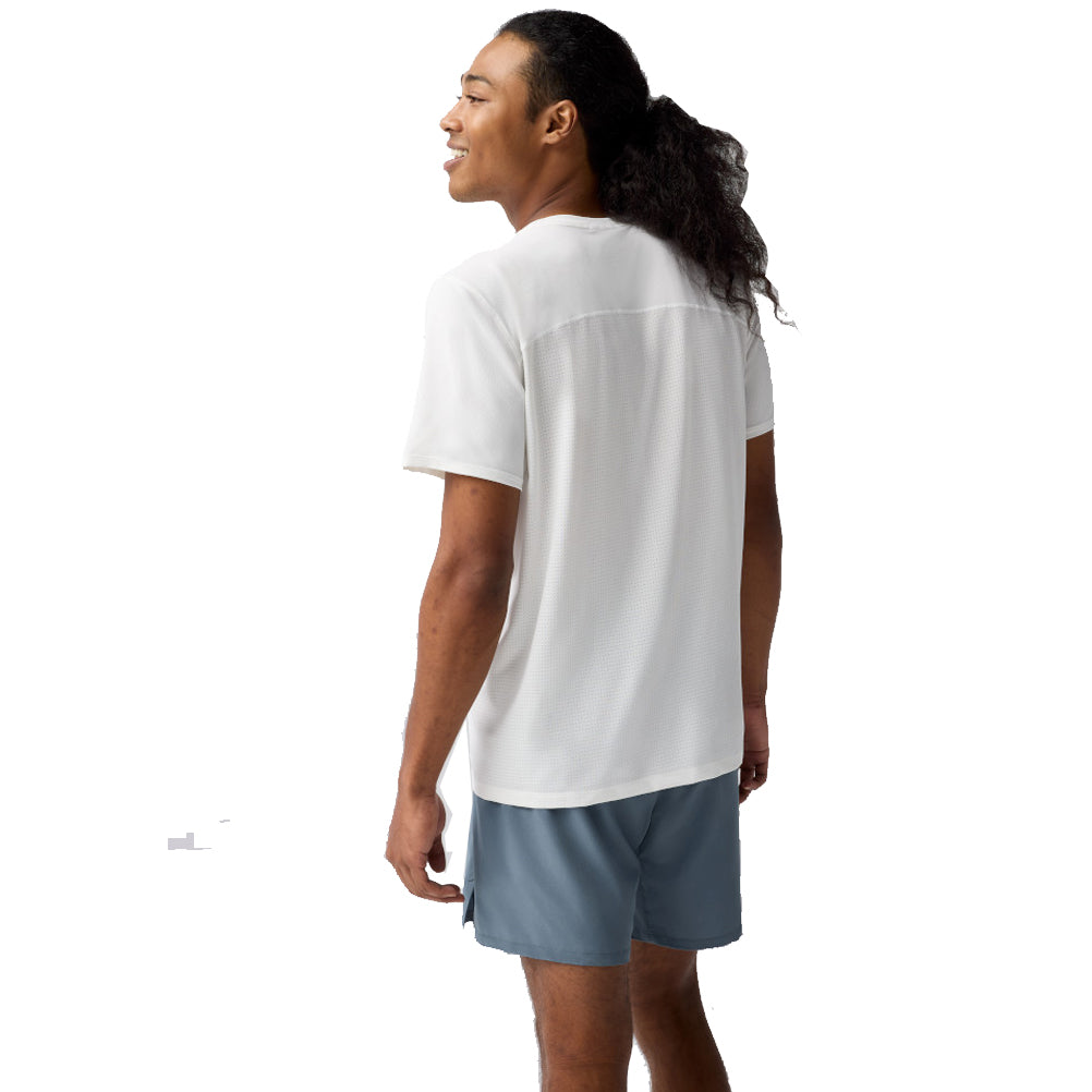 Brooks Atmosphere 3.0 Short Sleeve Men's Running Tee - White/Shadow Stripe
