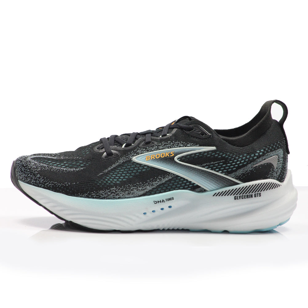 Brooks Glycerin GTS 22 Herensneakers - Zwart/Ebbenhout, Maat 44 EU - Ultiem Comfortabele Hardloopschoenen Met Waterdichte Bescherming