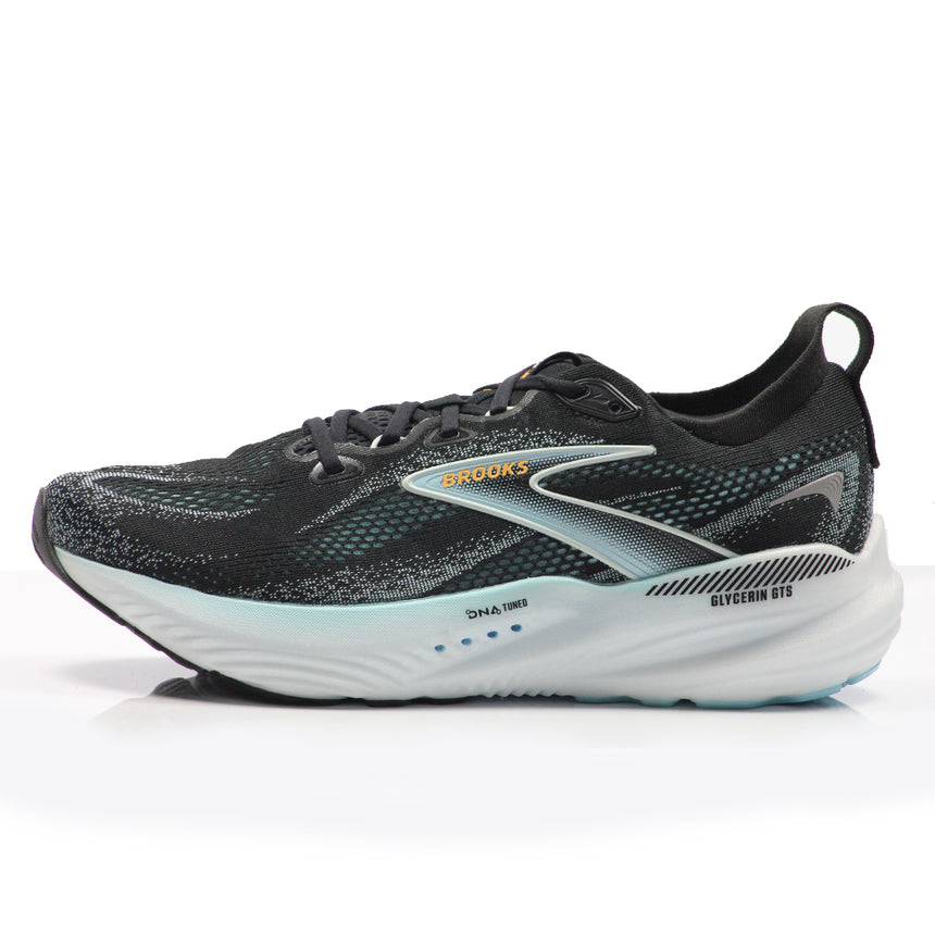 Brooks Glycerin GTS 22 Men's Running Shoe - Black/Atomizer/Blazing Orange