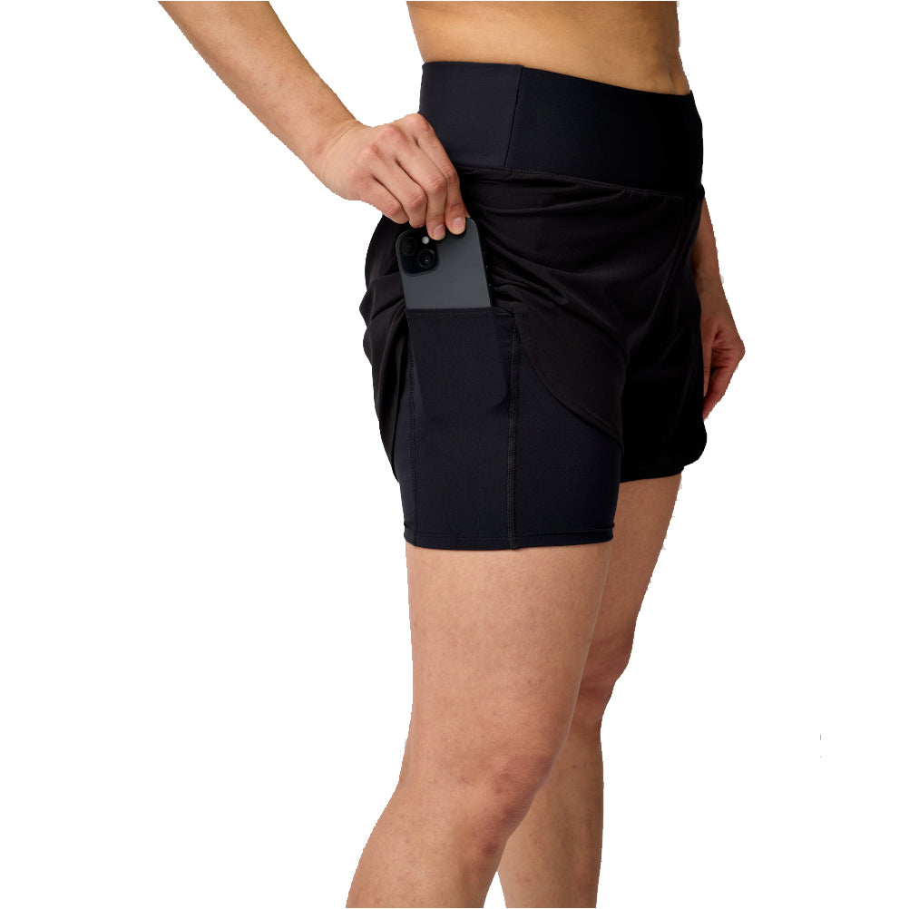 Brooks Chaser 5inch 2in1 Women's Running Short - Black