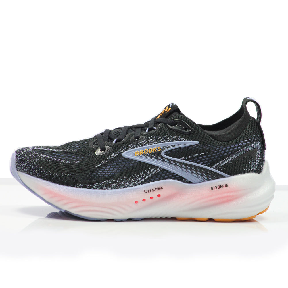 Brooks Glycerin 22 Men's Running Shoe - Black/Blue Heron/Orange