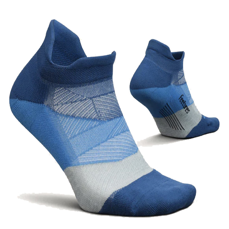 Feetures Elite Light Cushion No Show Tab Running Socks - Buckle Up Blue