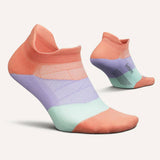 Feetures Elite Light Cushion No Show Tab Running Sock - Pop Off Peach