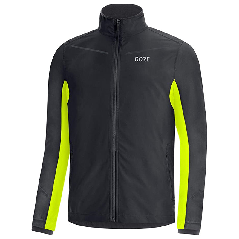 GRW-Mens-R3-GTX-Partial-Jacket-Black-Neon-yellow-Front