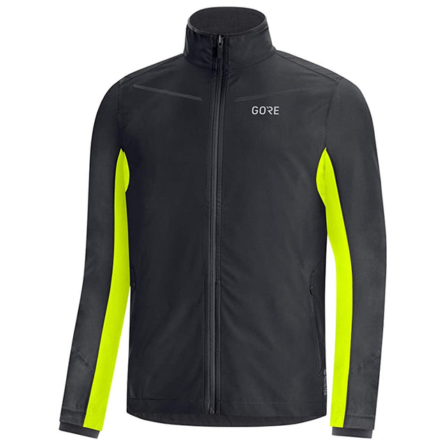 GRW-Mens-R3-GTX-Partial-Jacket-Black-Neon-yellow-Front