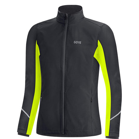GRW-Womens-R3-GTX-Partial-Jacket-Black-Neon-yellow-Front